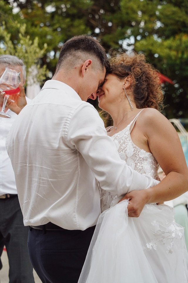 Photographie de couple le jour du mariage, Dordogne
