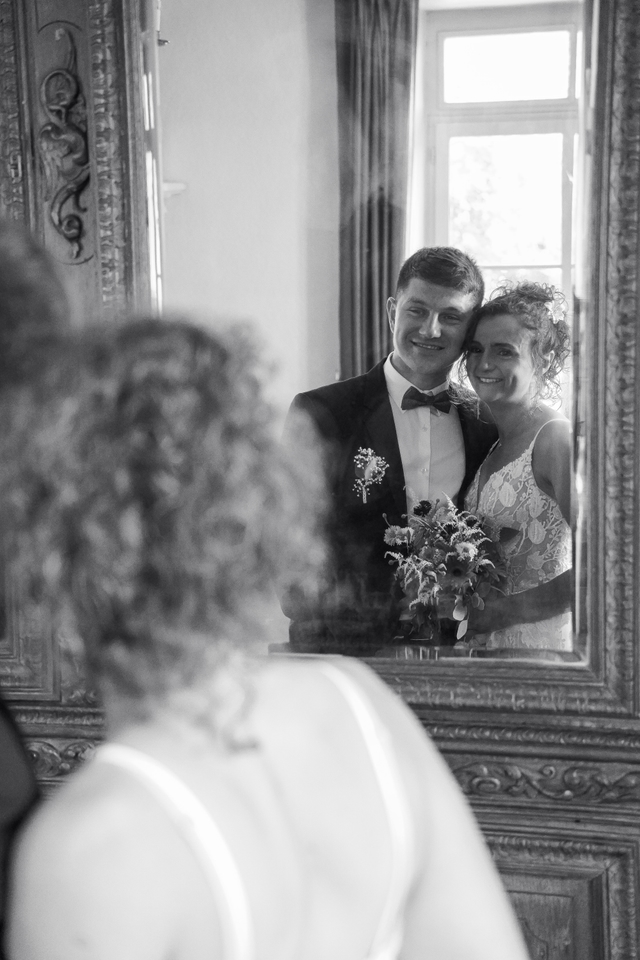Photographie de couple le jour du mariage, Dordogne