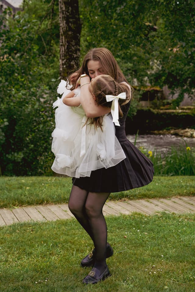 Moment de complicité en famille, Dordogne