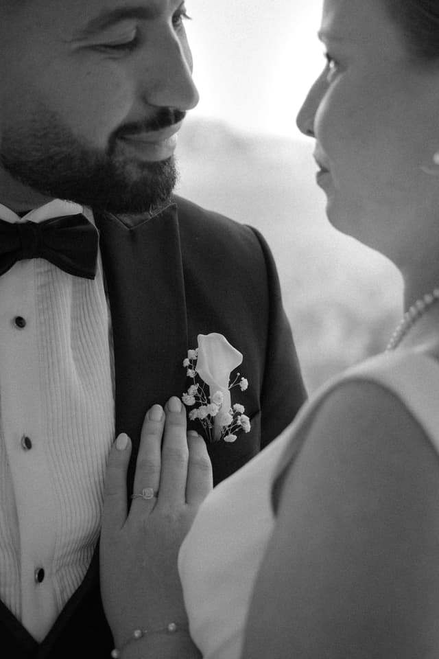 Photographie de couple le jour du mariage, Dordogne
