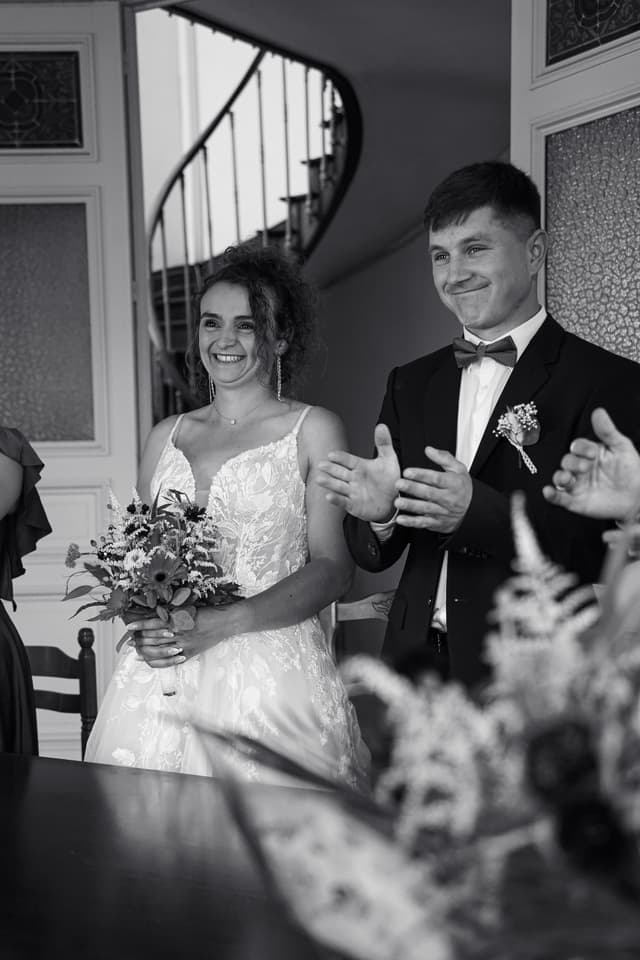 Photographie de couple le jour du mariage, Dordogne