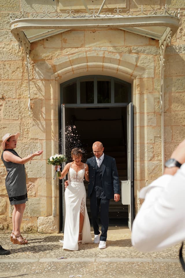 Photographie de couple le jour du mariage, Dordogne