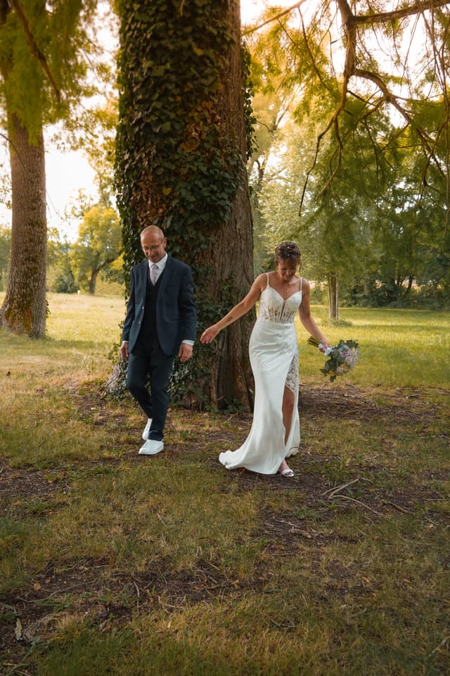 Photographie de couple le jour du mariage, Dordogne