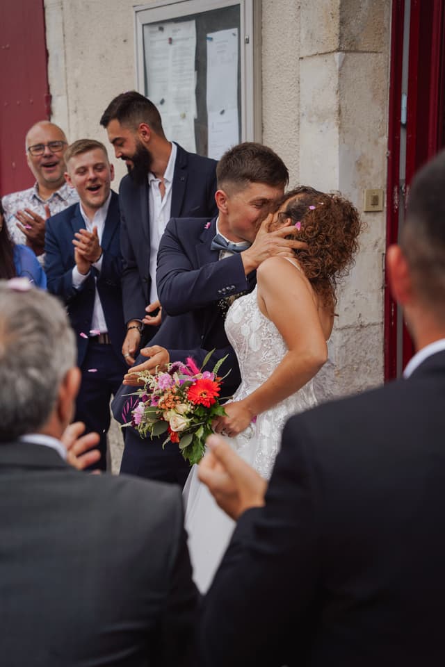 Photographie de couple le jour du mariage, Dordogne